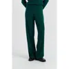 Chinti & Parker Wool & Cashmere Wide Leg Track Pant In Green