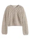 Chinti & Parker Wool Blend Cardigan In Neutral