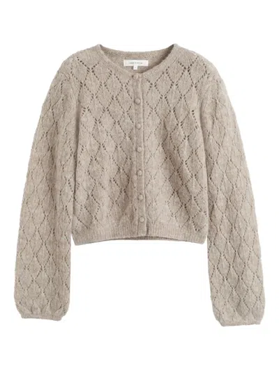 Chinti & Parker Wool Blend Cardigan In Neutral