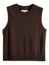 Chinti & Parker Wool Blend Sleeveless Knitted Vest In Brown