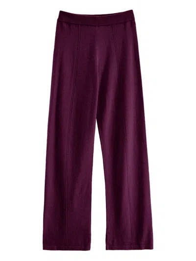 Chinti & Parker Wool Blend Wide-leg Trousers In Purple