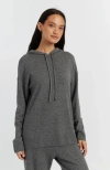 Chinti & Parker Wool Cashmere Blend Relaxed Hoodie Sweater In Gray