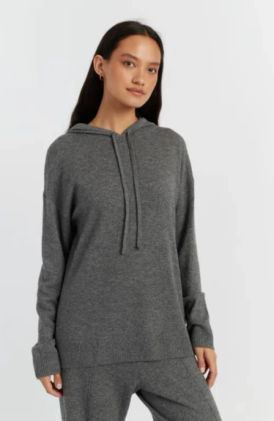 Chinti & Parker Wool Cashmere Blend Relaxed Hoodie Sweater In Gray