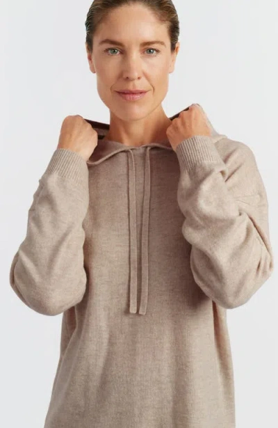 Chinti & Parker Wool Cashmere Blend Relaxed Hoodie Sweater In Neutral