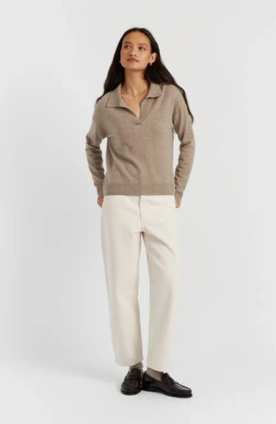 CHINTI & PARKER CHINTI & PARKER WOOL CASHMERE BLEND V NECK COLLARED SWEATER