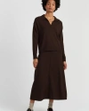 Chinti & Parker Wool Cashmere Blend V Neck Collared Sweater In Multi