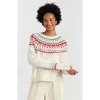 Chinti & Parker Wool-cashmere Bow Fairisle Sweater In Gold