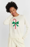 Chinti & Parker Wool-cashmere Candy Cane Sweater In Neutral