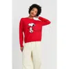 Chinti & Parker Wool-cashmere Holiday Snoopy Sweater In Red