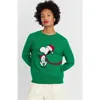 Chinti & Parker Wool-cashmere Holiday Snoopy Sweater In Green
