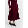 Chinti & Parker Wool Cashmere Midi Skirt In Red