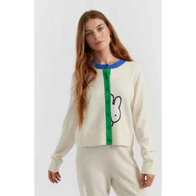 Chinti & Parker Wool Cashmere Miffy Peek Placket Sweater In Neutral