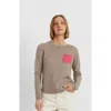 Chinti & Parker Wool Cashmere One Pocket Sweater In Brown