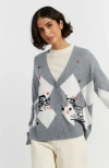 Chinti & Parker Wool Cashmere Peanuts Poker Cardigan In Multi