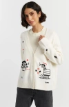 Chinti & Parker Wool Cashmere Peanuts Poker Cardigan In Multi