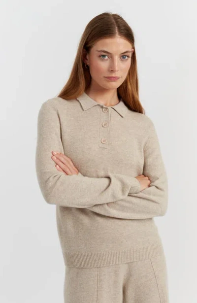 Chinti & Parker Wool Cashmere Polo Sweater In Brown