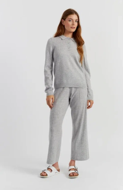Chinti & Parker Wool Cashmere Polo Sweater In Gray