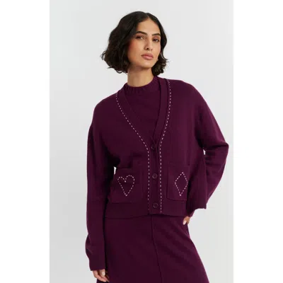CHINTI & PARKER CHINTI & PARKER WOOL CASHMERE QUEEN OF HEARTS CARDIGAN