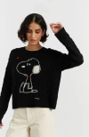 Chinti & Parker Wool Cashmere Snoopy Cable Sweater In Black