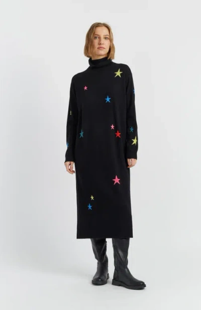 CHINTI & PARKER CHINTI & PARKER WOOL CASHMERE STAR ROLLNECK DRESS