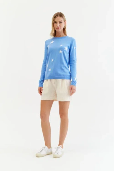 Chinti & Parker Wool Cashmere Star Sweater In Blue