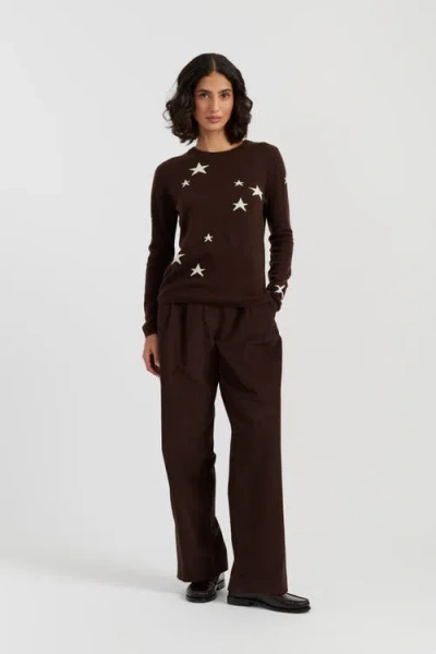 Chinti & Parker Wool Cashmere Star Sweater In Brown