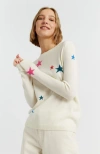 Chinti & Parker Wool Cashmere Star Sweater In White