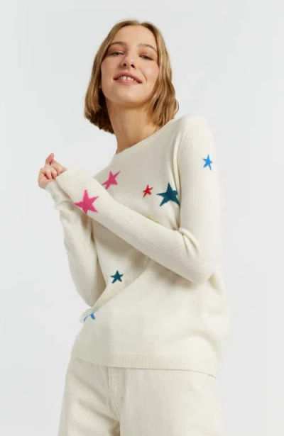 Chinti & Parker Wool Cashmere Star Sweater In White