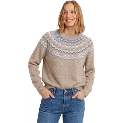 Chinti & Parker Wool Cashmere Star Yoke Sweater In Warm Oatmeal