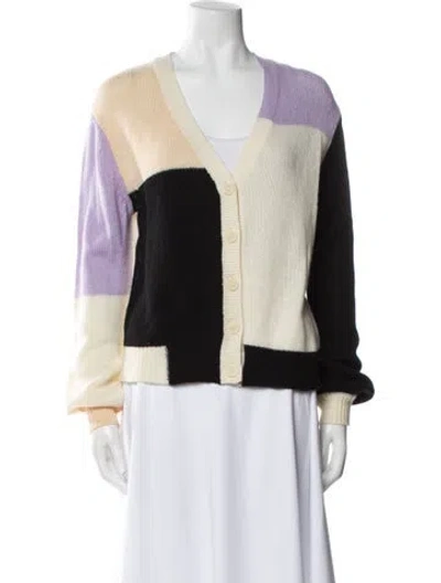 Pre-owned Chinti & Parker Wool Colorblock Pattern Sweater In Neutral