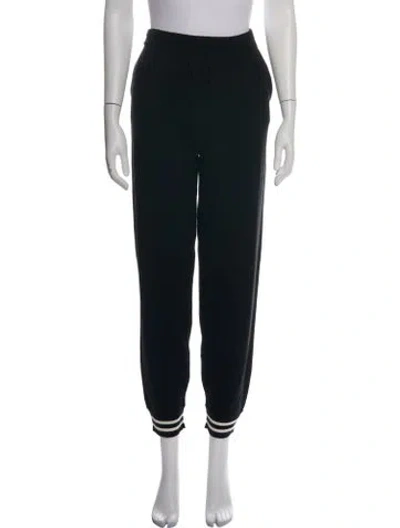 Pre-owned Chinti & Parker Wool Embroidered Accent Sweatpants In Black