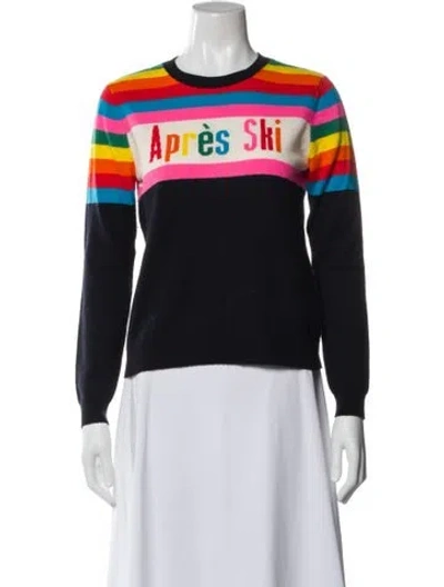 Pre-owned Chinti & Parker Wool Graphic Print Sweater In Blue