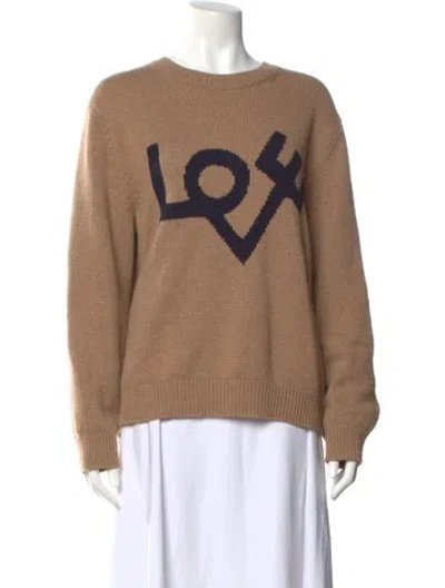 Pre-owned Chinti & Parker Wool Graphic Print Sweater In Brown