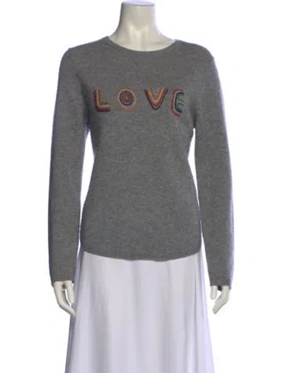 Pre-owned Chinti & Parker Wool Graphic Print Sweater In Gray