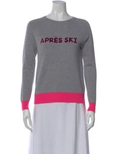 Pre-owned Chinti & Parker Wool Graphic Print Sweater In Gray