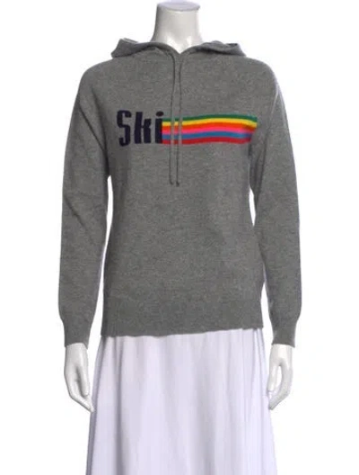 Pre-owned Chinti & Parker Wool Graphic Print Sweater In Gray