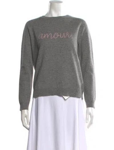Pre-owned Chinti & Parker Wool Graphic Print Sweater In Gray