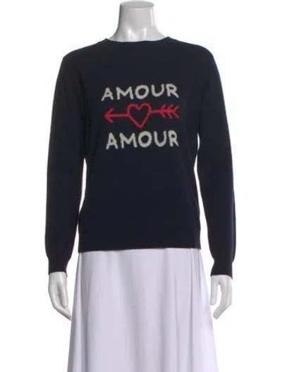 Pre-owned Chinti & Parker Wool Graphic Print Sweater In Green