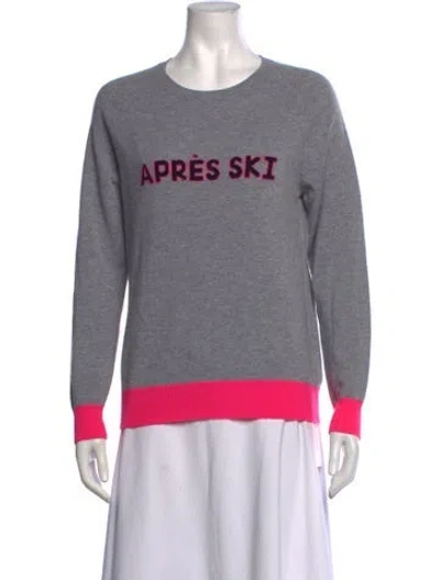 Pre-owned Chinti & Parker Wool Graphic Print Sweater In Grey
