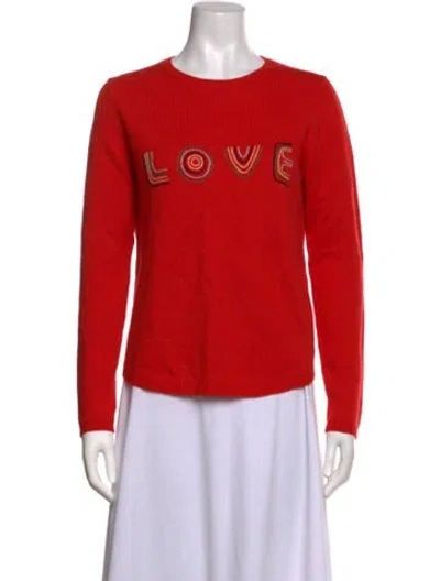 Pre-owned Chinti & Parker Wool Graphic Print Sweater In Red