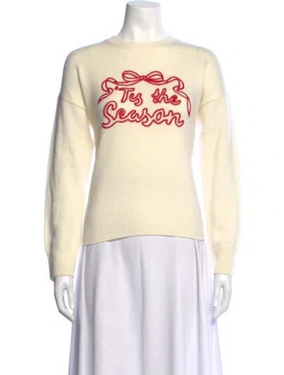 Pre-owned Chinti & Parker Wool Graphic Print Sweater W/ Tags In Neutrals