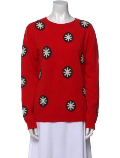Pre-owned Chinti & Parker Wool Graphic Print Sweatshirt In Red
