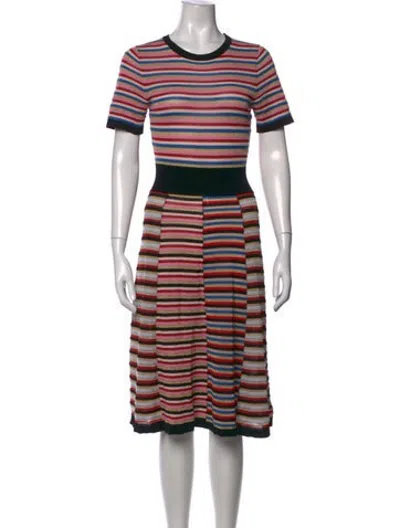 Pre-owned Chinti & Parker Wool Midi Length Dress In Pink