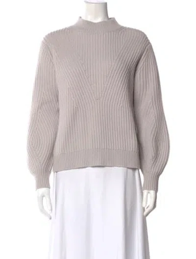 Pre-owned Chinti & Parker Wool Mock Neck Sweater In Gray