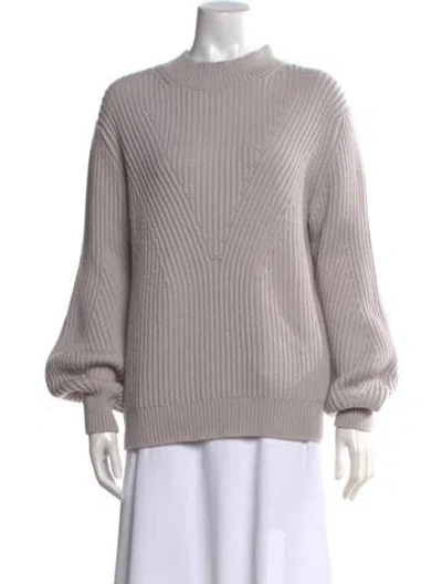 Pre-owned Chinti & Parker Wool Mock Neck Sweater In Gray