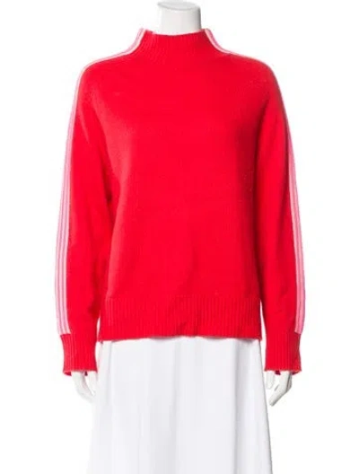 Pre-owned Chinti & Parker Wool Mock Neck Sweater In Red