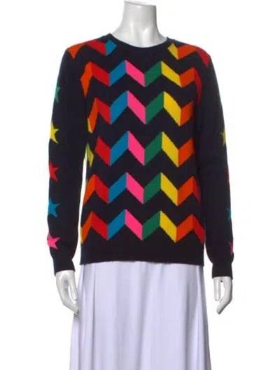 Pre-owned Chinti & Parker Wool Patterned Sweater W/ Tags In Blue