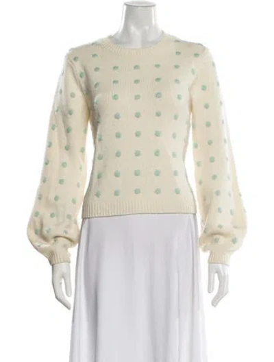 Pre-owned Chinti & Parker Wool Polka Dot Print Sweater In Neutral