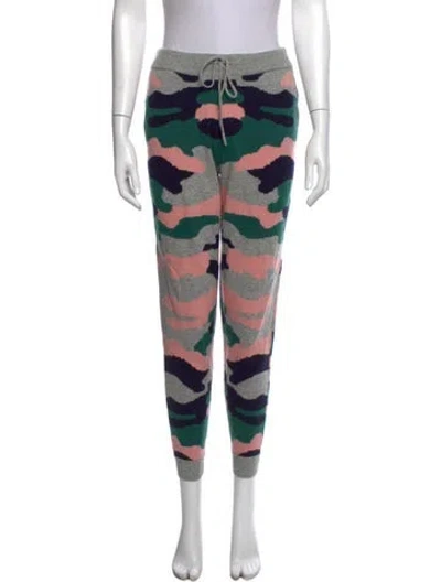 Pre-owned Chinti & Parker Wool Straight Leg Pants In Grey/pink