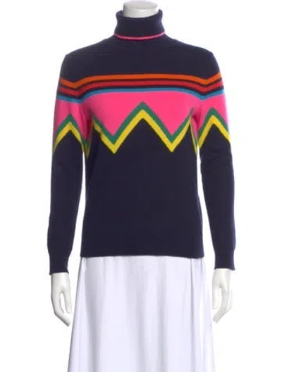 Pre-owned Chinti & Parker Wool Striped Sweater In Blue